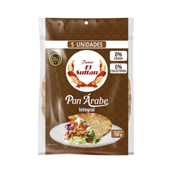 Pan Árabe Pita Integral - 5 Unidades